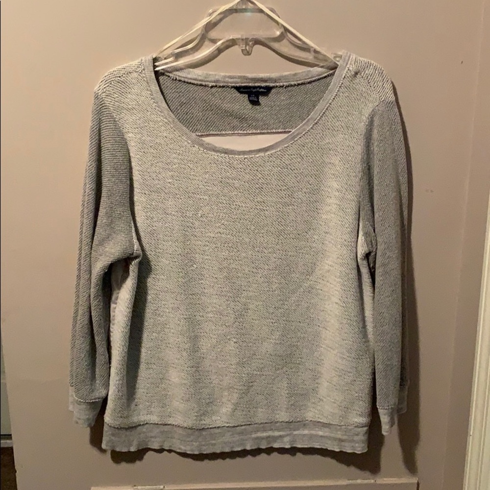 Knit sweater with criss cross back!